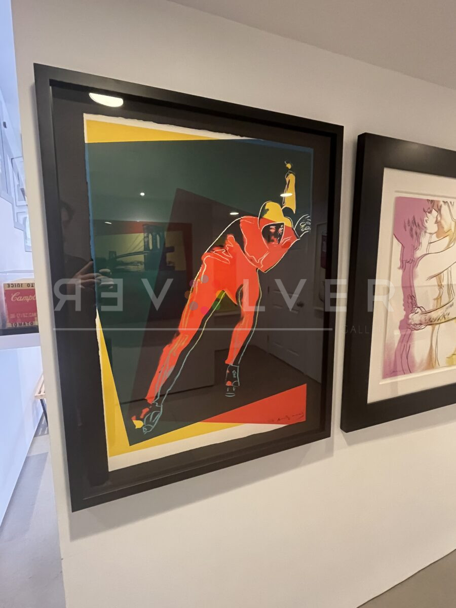 Andy Warhol's Spead Skater 303 (Trial Proof) framed on the wall