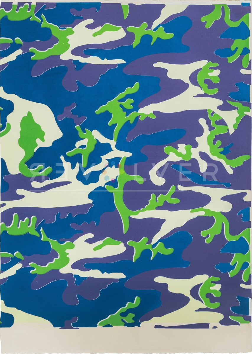 A unique print by Andy Warhol from the Camouflage series.