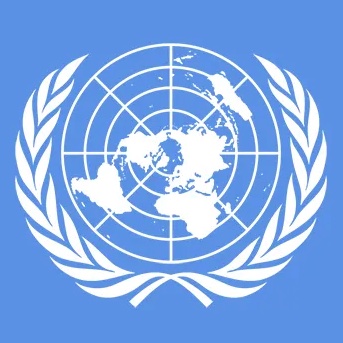 The United Nations logo.