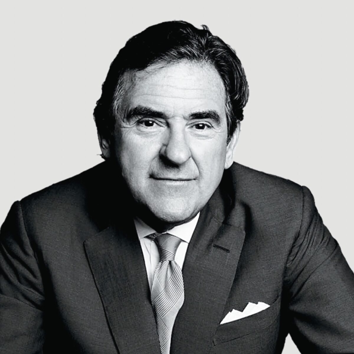 Portrait of Peter M Brant, art collector and newsprint tycoon.