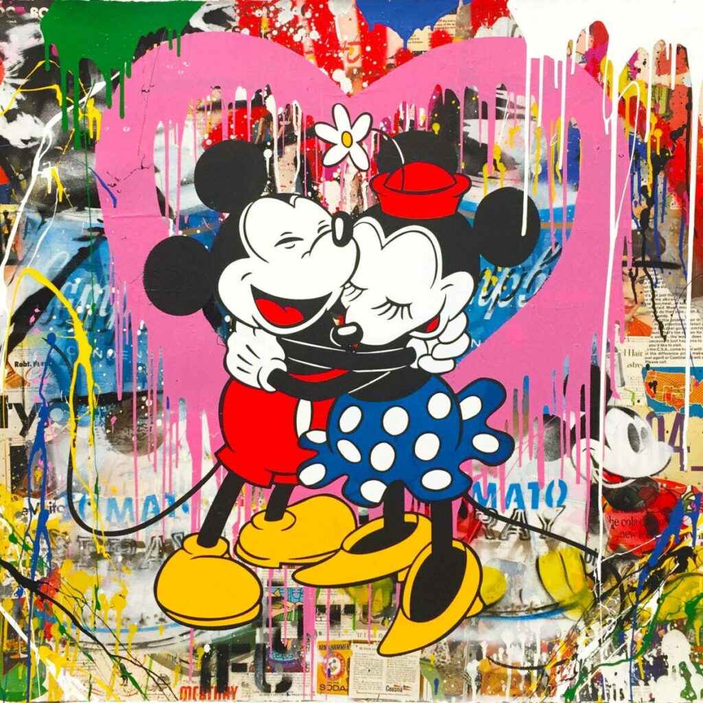 Mr. Brainwash, "Mickey and Minnie," 2018