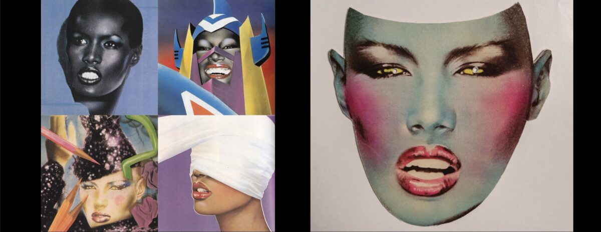 5 Different artworks for Grace Jones' records and singles by Richard Bernstein.